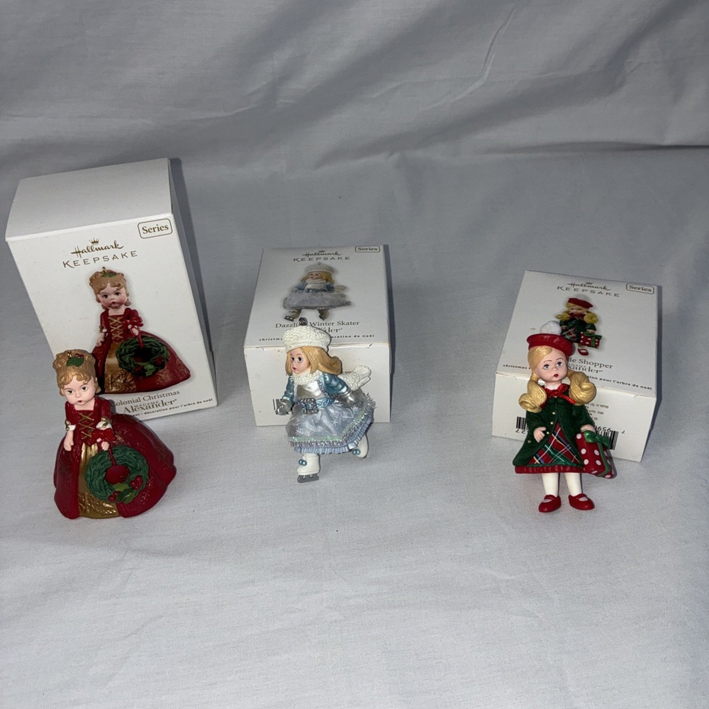 Hallmark Madame Alexander Ornaments Set 3 QX8313 QX8827 QX8304 2010-2012